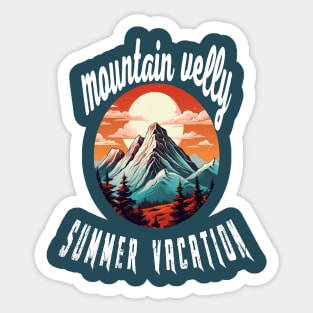 Mountain velly summer vacation Sticker